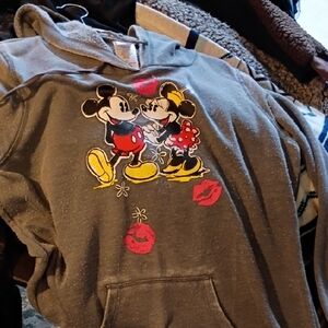 Mickey and Minnie Gray Hoodie